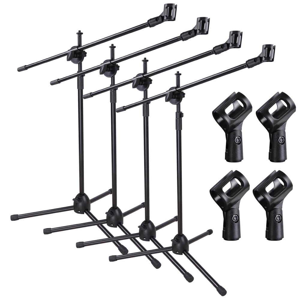 4x Adjustable Microphone Stand Boom Arm Mic Mount Quarterturn Clutch