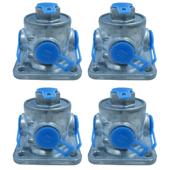 4x Air Ride 3 Way Dump Pilot Valve Trailer & Truck (Replaces Haldex 90554615)