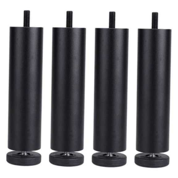 4x Aluminum Alloy DIY Adjustable Furniture Legs for Coffee Table Sofa Bed Refrigerator Replacement - Black 20cm