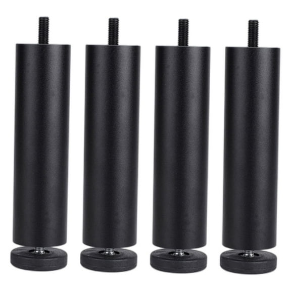 4x Aluminum Alloy DIY Adjustable Furniture Legs for Coffee Table Sofa Bed Refrigerator Replacement - Black 25cm
