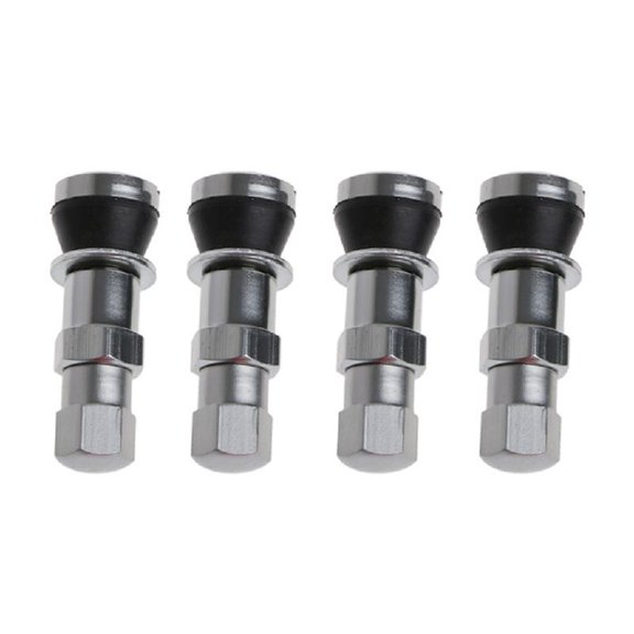 4x Aluminum Bolt-in Car Motorcycle Tubeless Wheel Tire for Valve Stem With Dust