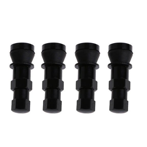 4x Aluminum Tubeless Wheel Tire Valve Stem Rim Bolt-in with Dust Cap Accessories