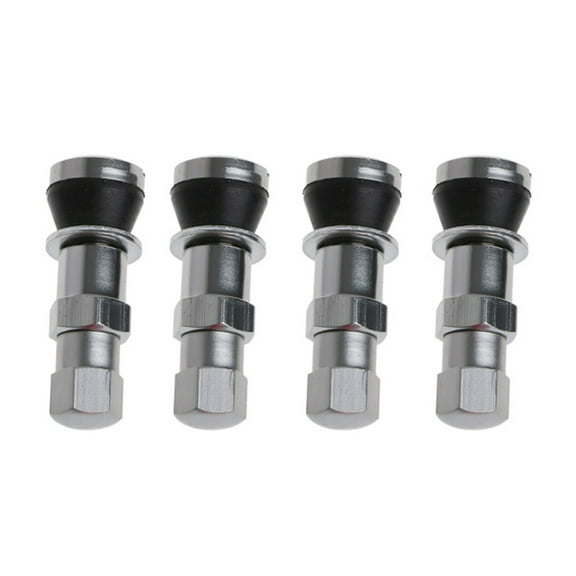 4x Aluminum Tubeless Wheel Tire Valve Stem Rim Bolt-in with Dust Cap Accessories