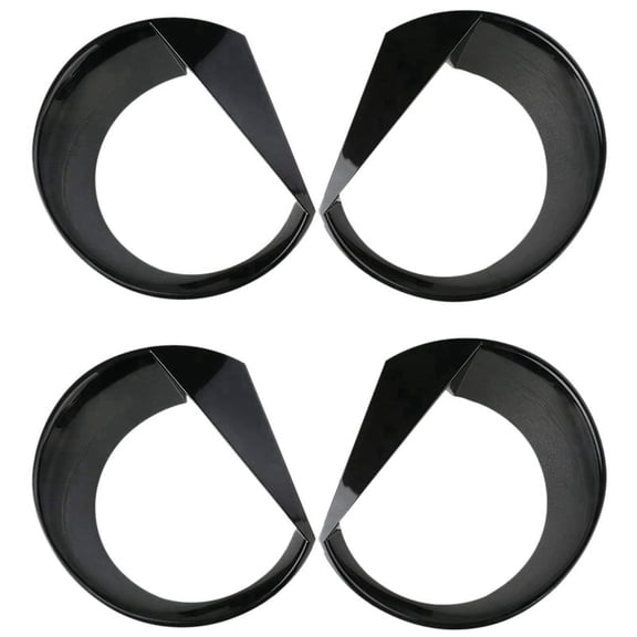 4x Angry Eyes Front Headlight Bezels Trim Cover for 2015 2016 2017 2018 (Black)