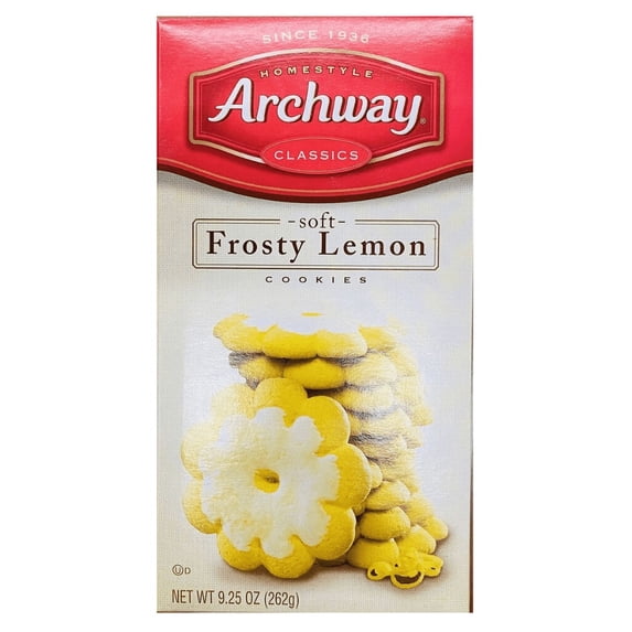 4x Archway Homestyle Classics Soft Frosty Lemon Cookies 9.25 Oz - 4 BOXES BULK