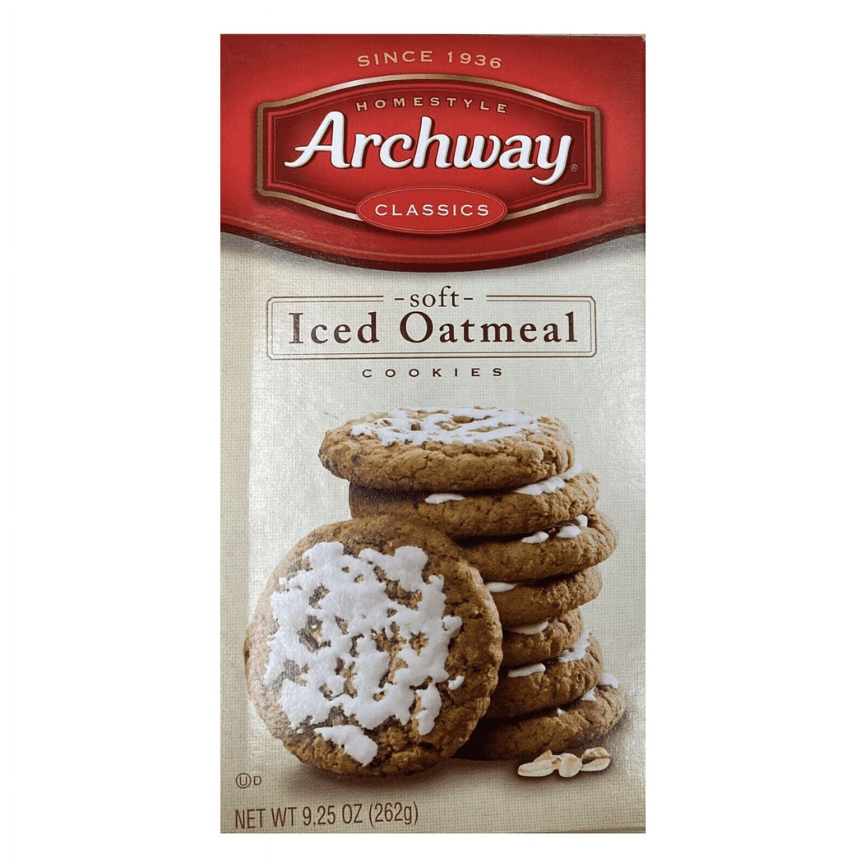 4x Archway Homestyle Classics Soft Iced Oatmeal Cookies 9.25 Oz - 4 ...