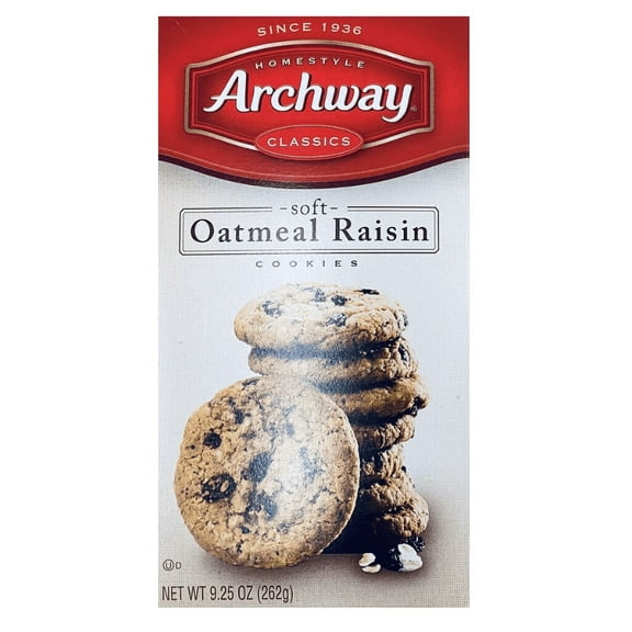 4x Archway Homestyle Classics Soft Oatmeal Raisin Cookies 9.25 Oz 4 BOXES PACKS