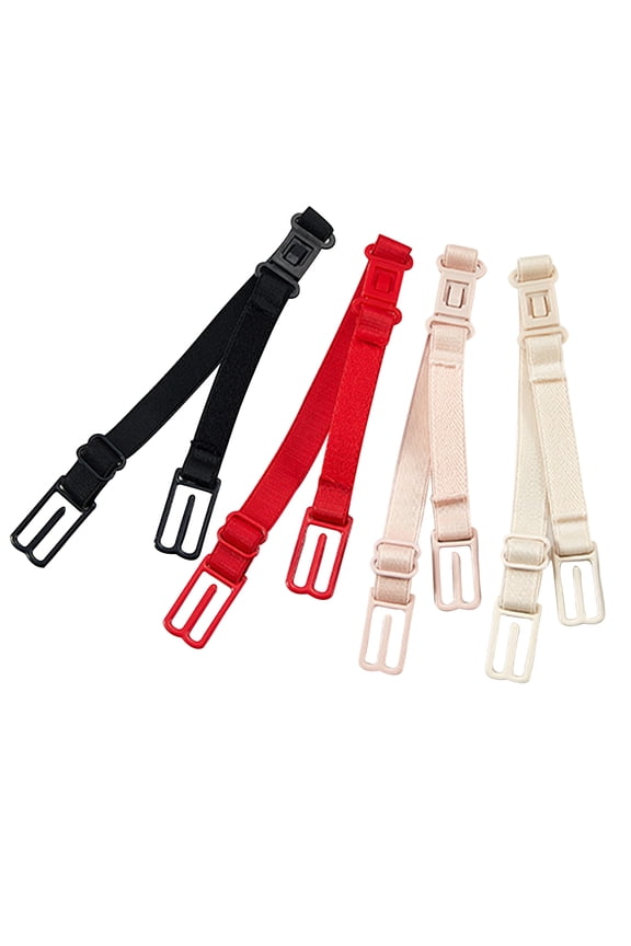 4x Belt Nylon Women Elastic Band Non-Slip Adjust Bra Straps Belts Holders with Buckle Accessories