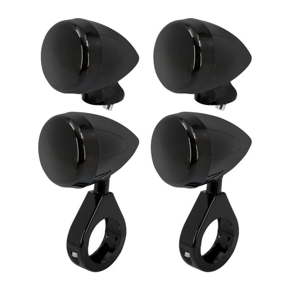 4x Black Motorcycle Front Rear LED Turn Signal Light 39 41mm Fork Fit For Harley
