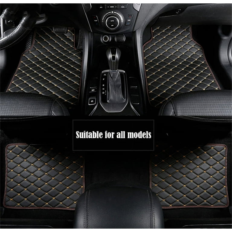 4x Black PU Leather Car SUV Floor Mats Front Rear Foot Pad for BMW 3 5 7  Series 