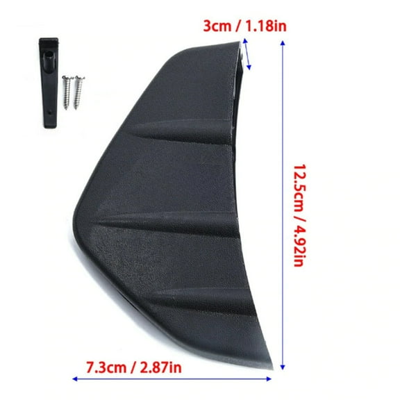 4x Black + Red Car Rear Bumper Diffuser Lip Molding Garnish Shark Fin Universal