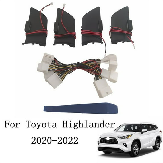 4x Blue LED Interior Door Bowl Atmosphere Lights For Toyota Highlander 2020-2022