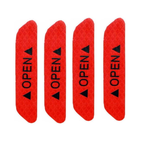 4x Car Door Open Sticker Reflective Tape Safety Warning Decal