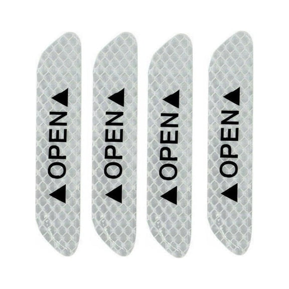 4x Car Door Open Sticker Reflective Tape Safety Warning Decal