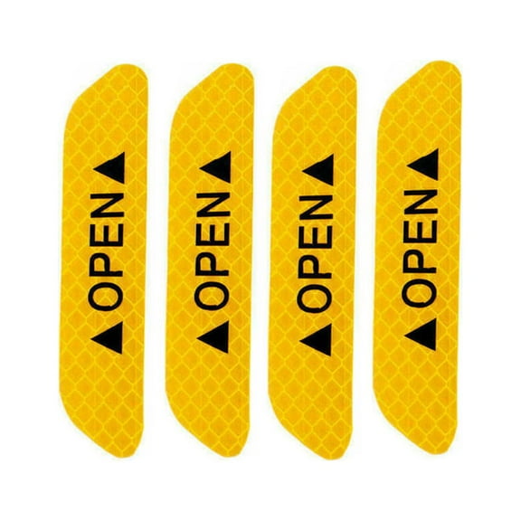 4x Car Door Open Sticker Reflective Tape Safety Warning Decal