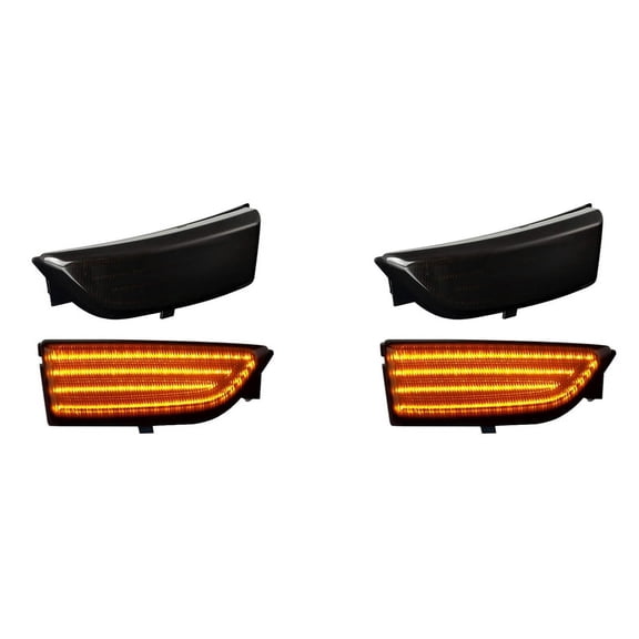 4x Car Dynamic LED Turn Signal Rearview Mirror Lights Blinker for Everest 2015-2019 T6 Smoke