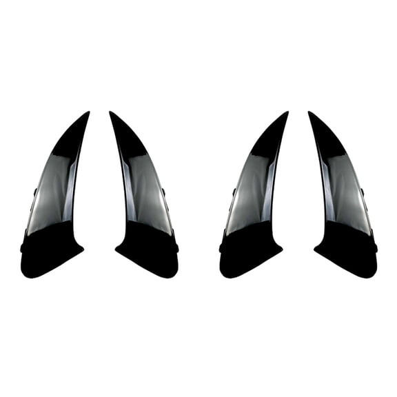 4x Car Rear Bumper Spoiler Side Wing Canard Trim for - CLA Class C118 CLA200 CLA250 CLA45 2020+ Black