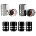 thumbnail image 1 of 4x Car Tire Valve Stem Caps Aluminum Wheel Covers Air Metal Car/Truck Universal, 1 of 6