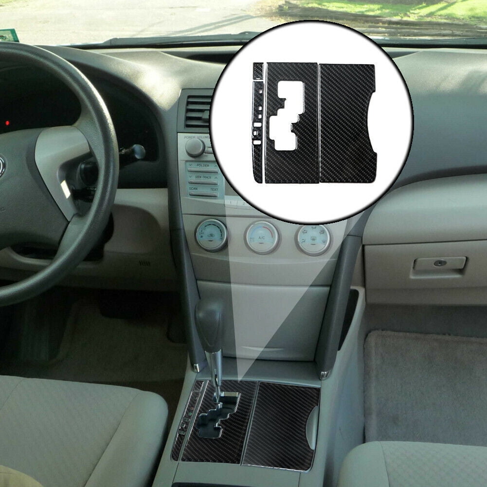 4x Carbon Fiber Gear Shift Panel Cover Trim Type A For Toyota Camry 2007-2011