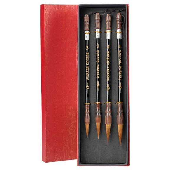 4x Chinese Brush Writing Drawing Brushes Japanese Sumi Brushes School Supplies for Beginner Students