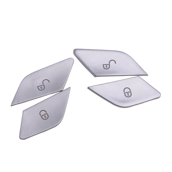 4x Chrome Door Lock Switch Button Cover Set Fit for Mercedes W205 W213 X253