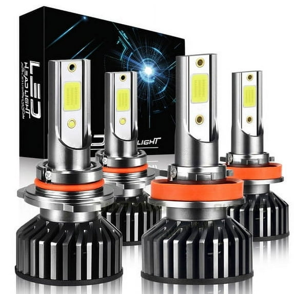 4x Combo LED Headlight Hi/Low Beam Light Bulbs for 2011-2016 Honda CR-Z