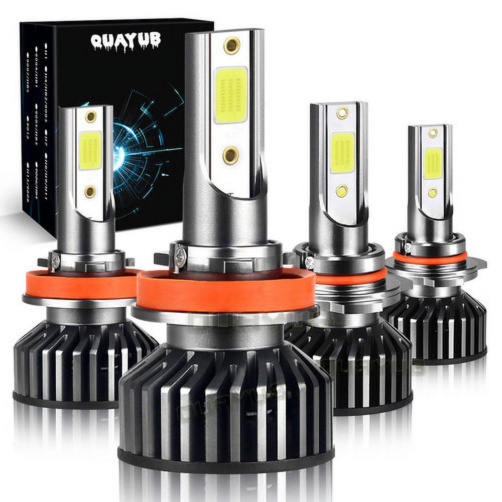 4x Combo LED Headlight Hi/Low Beam Light Bulbs for 2015-2019 GMC Yukon