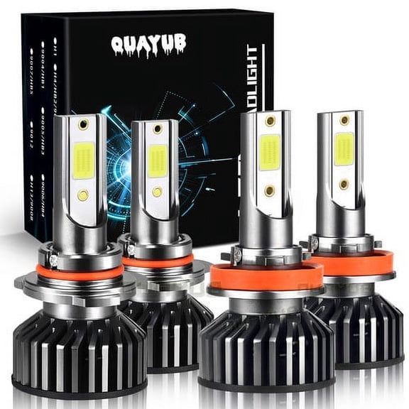 4x Combo LED Headlight Hi/Low Beam Light Bulbs for 2017-2019 Nissan Titan