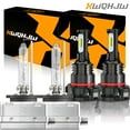 thumbnail image 1 of 4x D3S HID Front Headlight Hi/Lo Beam + H16/5202 LED Fog Light Bulbs Kits 6000K, 1 of 15