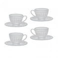 thumbnail image 1 of 4x Dollhouse Tea Cup Set, Pretend Play Realistic 1:6 Scale, Dollhouse Furniture Mini Tableware Doll House Decoration for Micro, Landscape Decor Clear, 1 of 8