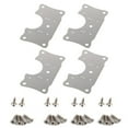4x Door Hinge Kitchen Cupboard Repair Kit Plate and Fixing Screws