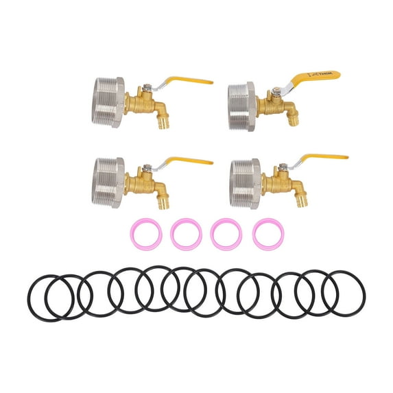 4x Drum Faucet Barrel Spigot, Stainless Steel Brass Barrel Faucet, for 55 Gallon