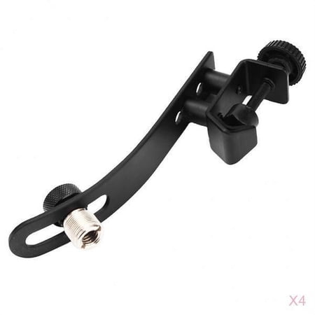 4x Drum Mic Clamp Shockproof Clip Mount, 11 * 5.2 * 2.1cm Adjustable Microphone