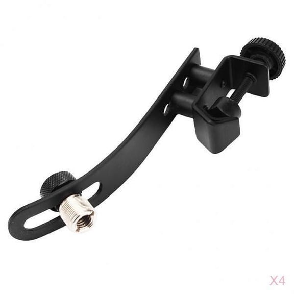 4x Drum Mic Clamp Shockproof Clip Mount, 11 * 5.2 * 2.1cm Adjustable Microphone