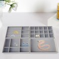 thumbnail image 1 of 4x Earrings Display Trays Velvet Storage Case Trinkets Container Organizer for Dresser Showcase Bracelets Stores Gadgets, 1 of 10