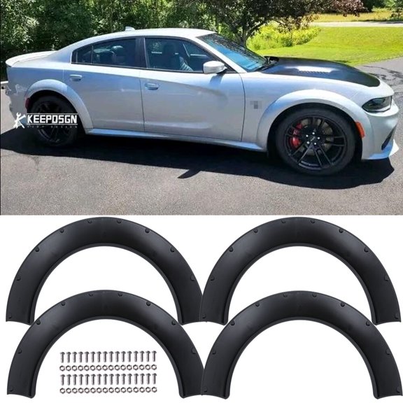 4x Fender Flares Wheel Arch Extra Wide Body For Dodge Charger SRT 2015-2023 2024