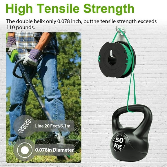 4x For GH3000 Replacement String Grass Trimmer Line Spool 20ft Smile Home