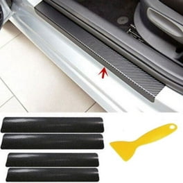 4Pcs Car Door Sill Protector for Ford Expedition, Car Door Sill Guards  Reflective Carbon Fiber Door Sill Stickers, Scuff Plate Cover for Car Door