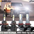 thumbnail image 1 of 4x For Hummer H3 2008-2010 Combo 9008 LED Headlight High/Low + 9005/9006 Fog Light Bulbs Kit, 1 of 16