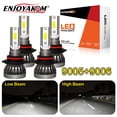 thumbnail image 1 of 4x For TOYOTA Matrix 2003 2004 2005 9005 9006 LED Headlight Bulbs HB3 HB4 High Low Beam Kit 6000K White, 1 of 7