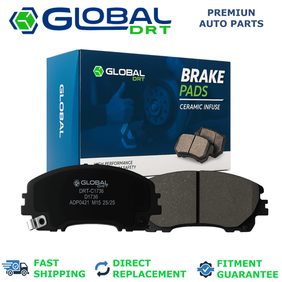 4x Front Brake Pads D1736 Fit Infiniti QX50 2016-2017 3.7L V6 Base SUV/Nissan Rogue 2018-2019 Hybrid 3rd Row Seat/Infiniti QX50 2019-2022 2.0L L4 Turbo SUV/Infiniti Q60 2017 2.0L L4 3.0L V6 Premium