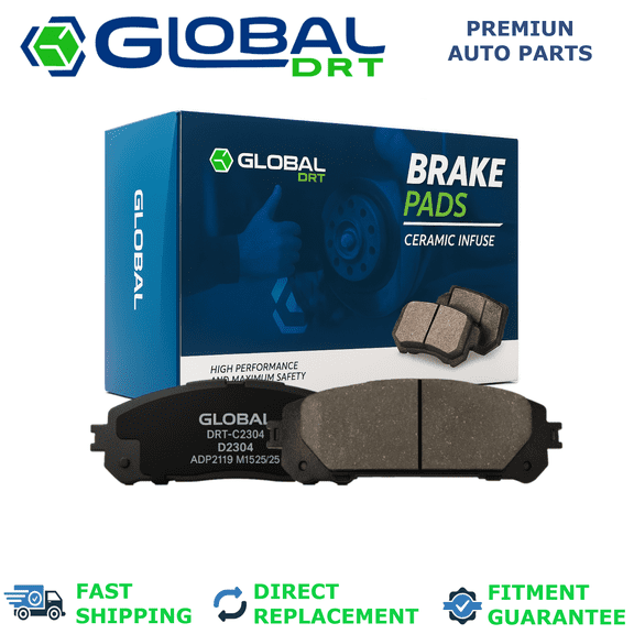 4x Front CERAMIC Brake Pad D2304 Fit Toyota Highlander 2020-2023 2.4L 2.5L 3.5L