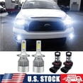 thumbnail image 1 of 4x Front Headlights + Fog Lights For Toyota Tundra 2000-2006 LED Bulbs H4 9006, 1 of 6