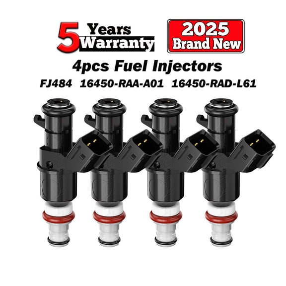 4x Fuel Injectors 16450-RAA-A01 For 2003-11 Honda Accord Element CR-V 2.0L 2.4L
