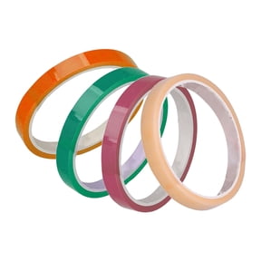 4x Funny Sticky Ball Rolling Tape Sensory Toy Tape DIY Game Relaxing Decorative Crafts for Children Light Yellow and Orange and Pink and Green