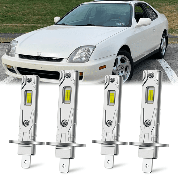 4x H1 For Honda Prelude 1997-2000 2001 LED Headlight High Low Beam Bulbs White