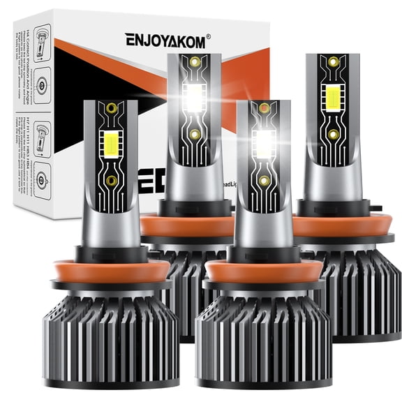 4x H11 LED Bulbs For Dodge Grand Caravan 2011-2018 H8 H9 H11 LED Headlight Bulbs 12000 Lumens 600% Brighter High beam & Low Beam Conversion Kit 6000K