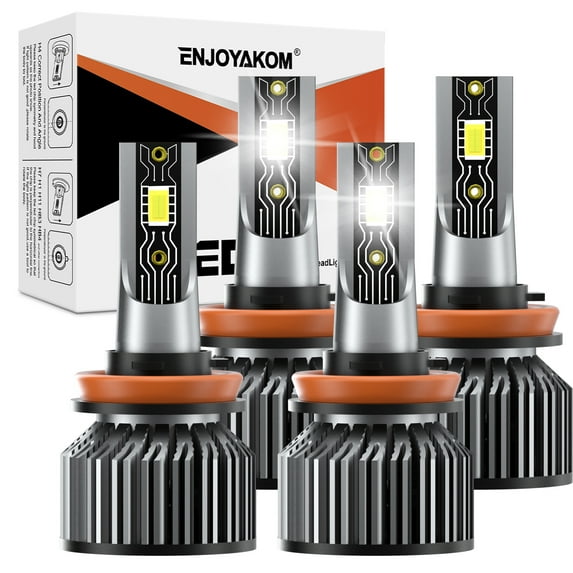 4x H11 LED Bulbs For Nissan X-Trail 2015-2019 H8 H9 H11 LED Headlight Bulbs 12000 Lumens 600% Brighter High beam & Low Beam Conversion Kit 6000K