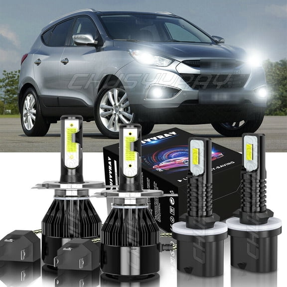 4x H4+880 LED Headlight Conversion Kit High Low Beam Fog Lights 6000K White