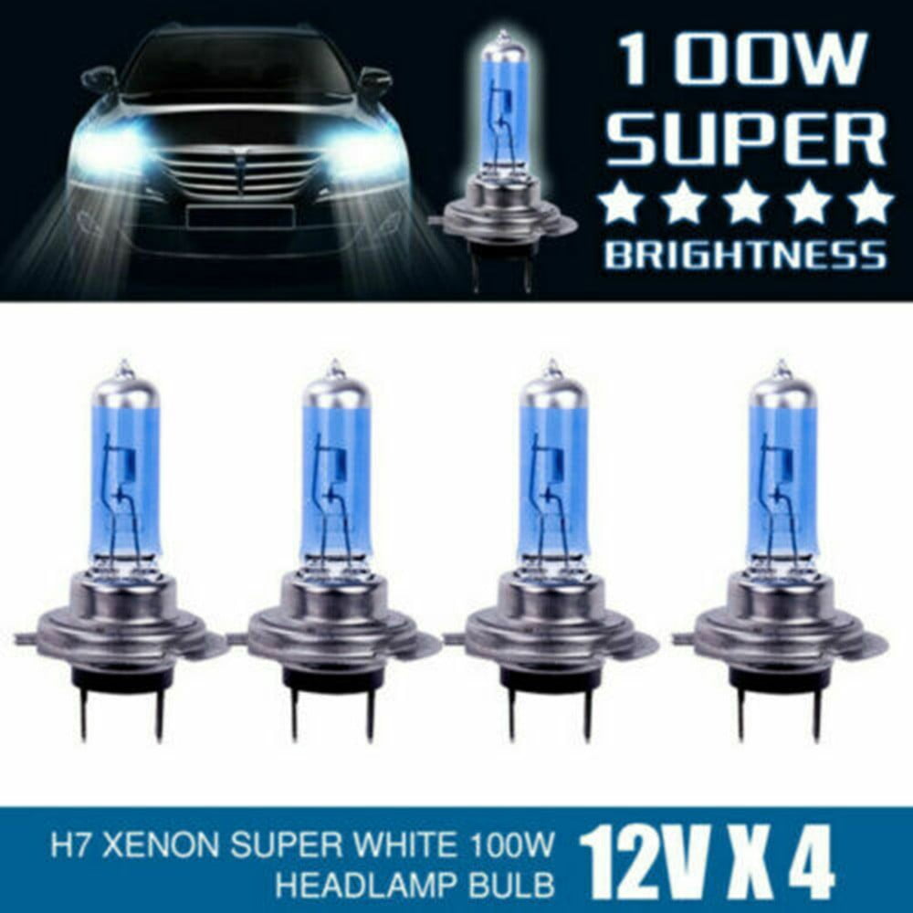 4x H7 100W 4500K Xenon Hid Super White Effect Look Headlight Lamp Light  Bulb 12V